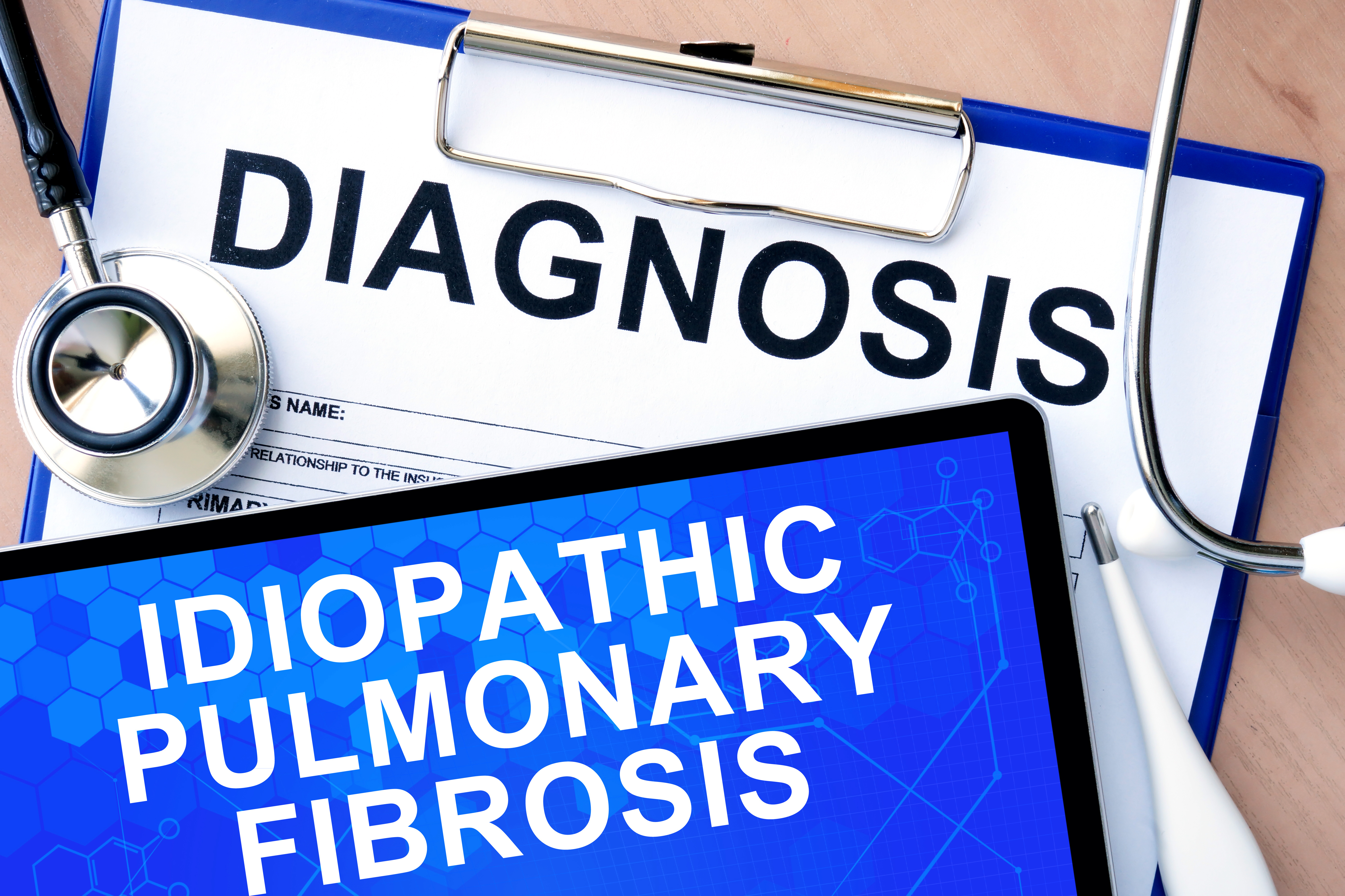 tablet with Idiopathic pulmonary fibrosis