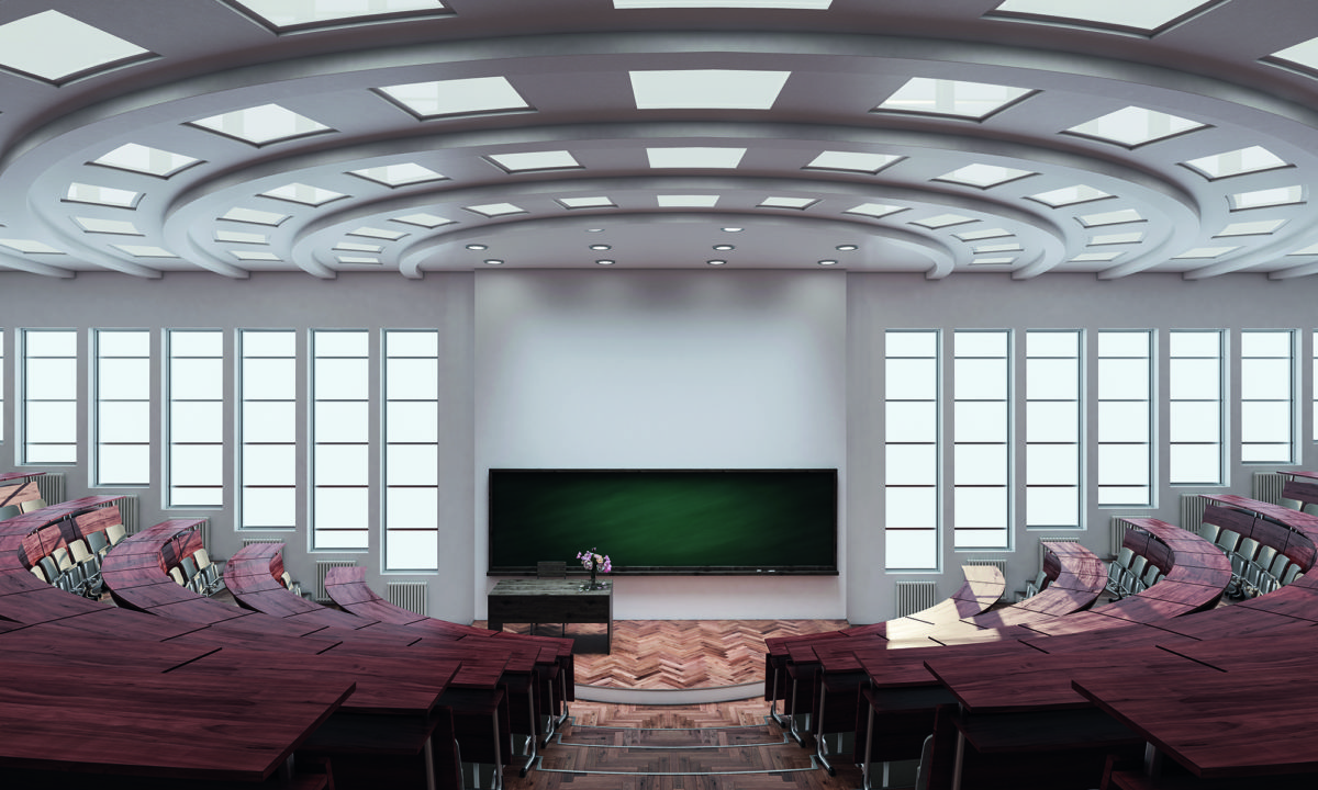 Inside an Auditorium 3d rendering